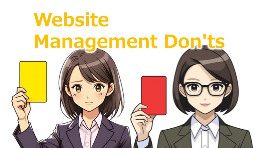 ホームページ運用で「絶対にやってはいけないこと」